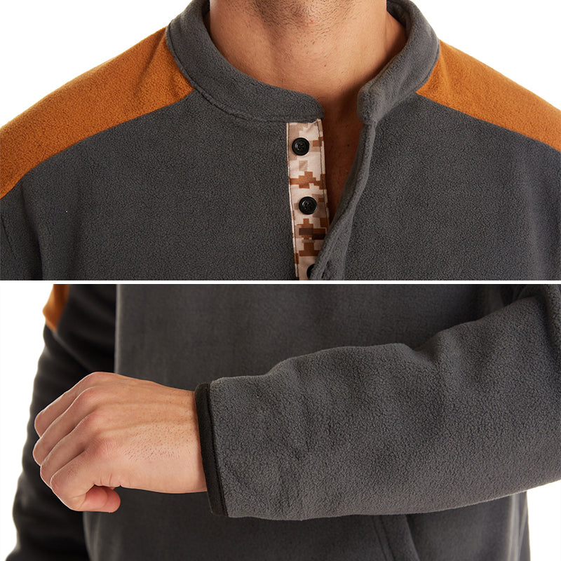 Color-block Reversible Fleece Jacket