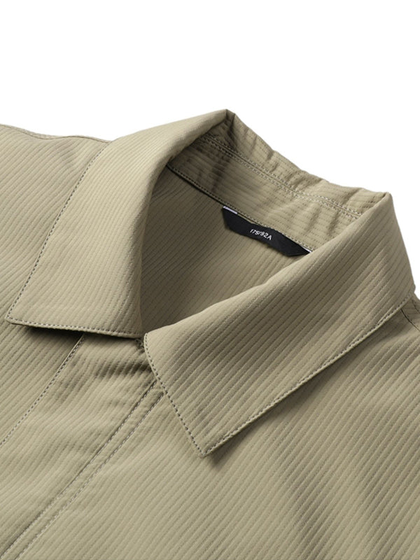 Men's Solid Color Casual Lapel Jacket