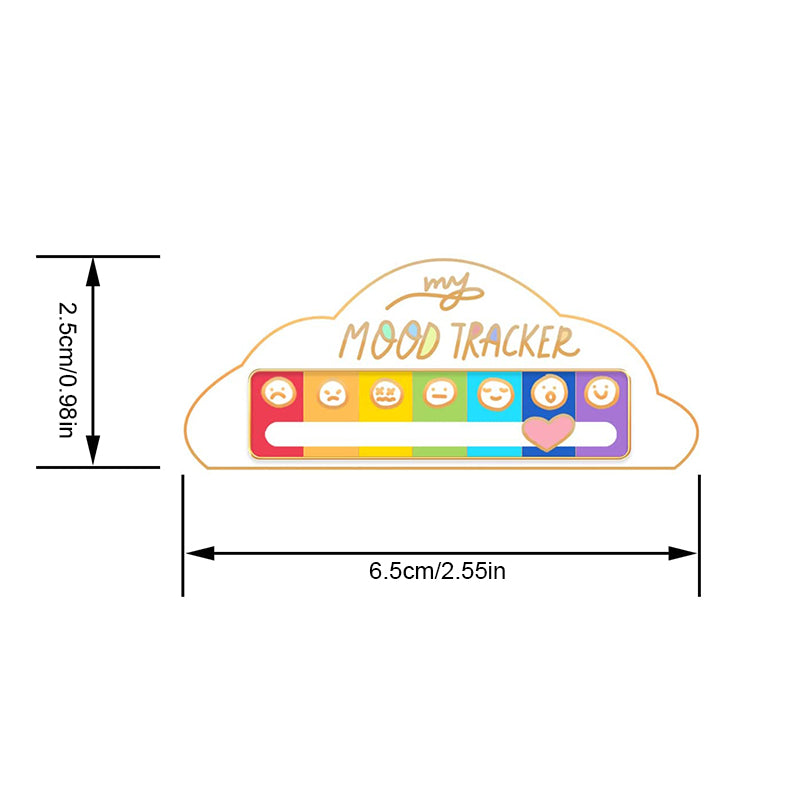 Mood tracker cloud brooch