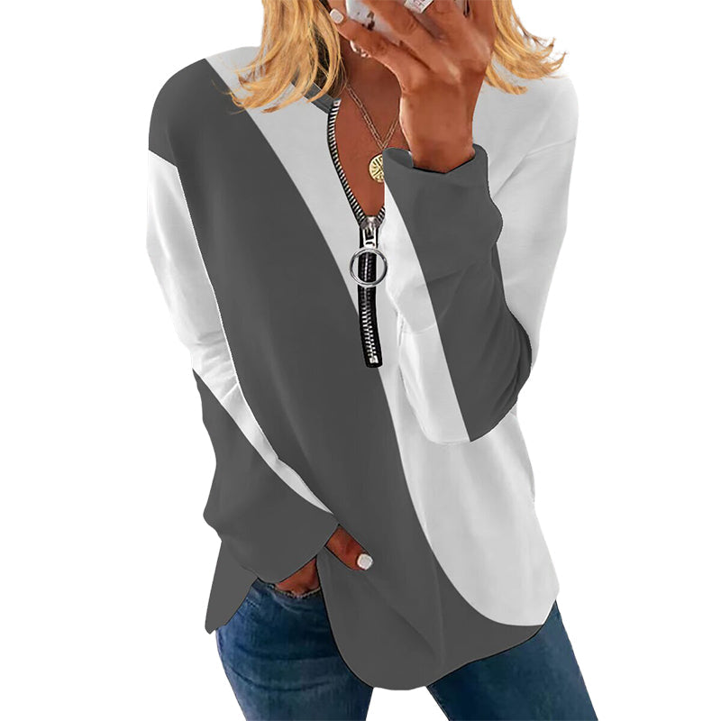 Color-block Long-sleeve T-shirt