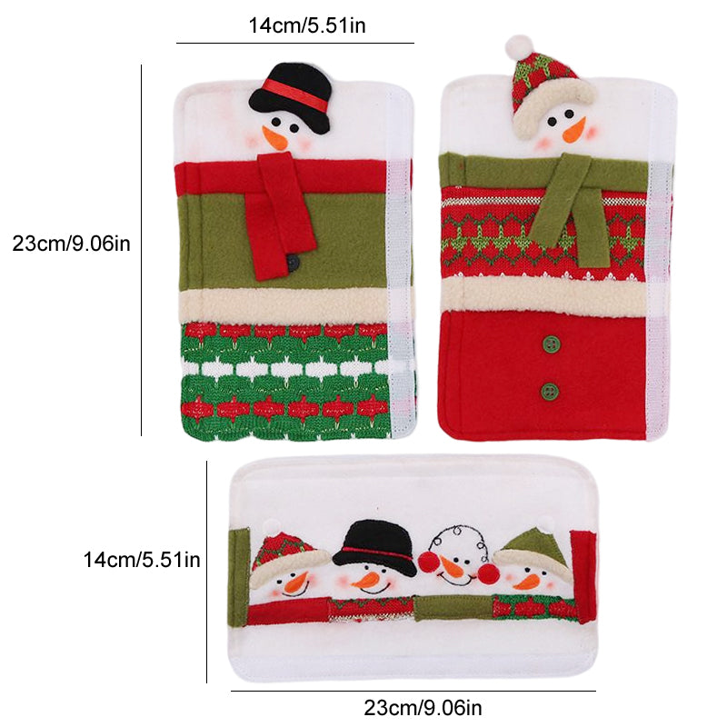 Snowman Kitchen Handle Door Covers(3 pcs)