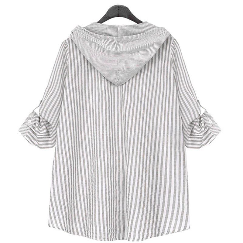 Hooded Fashion Long Sleeve Shirt