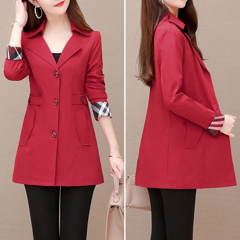 Classic Contrast Colors Wind Coat Jacket