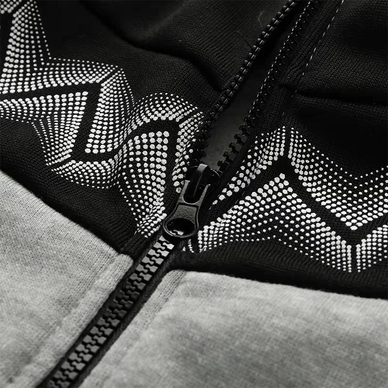 Men's Casual Hooded Zip Sweatshirt