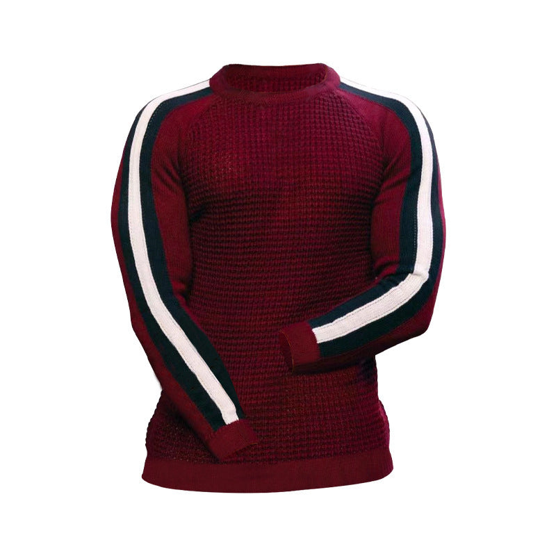 Waffle Contrast Knit Sweater