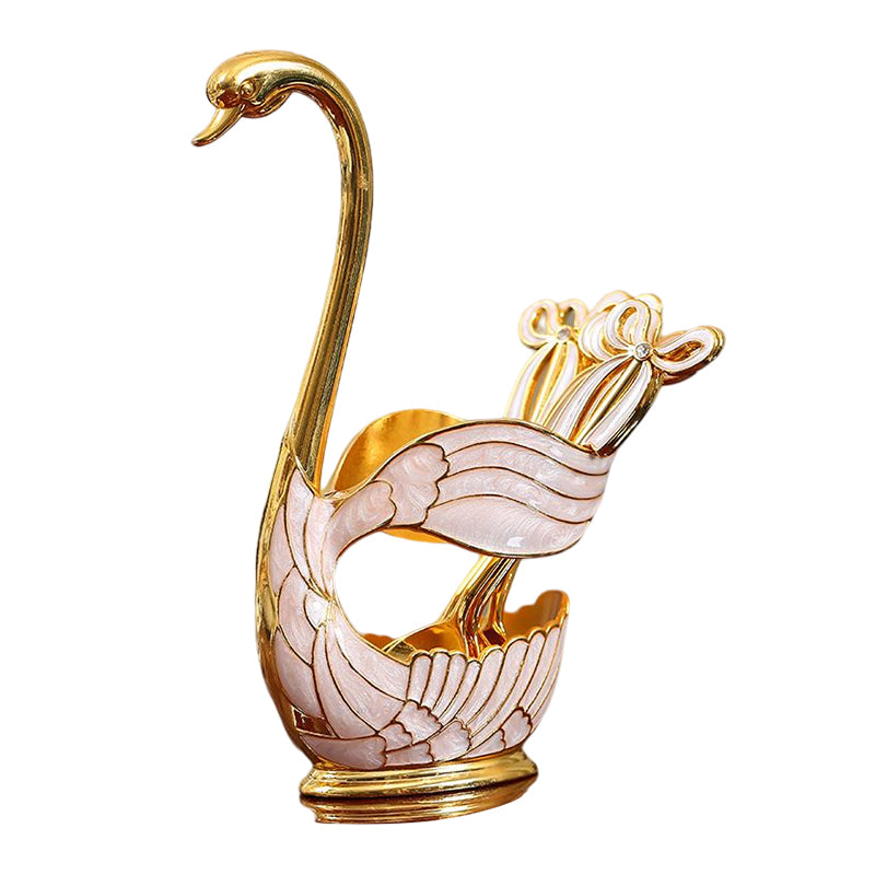 Home Decoration Swan Dessert Spoon/Fork Tableware Set