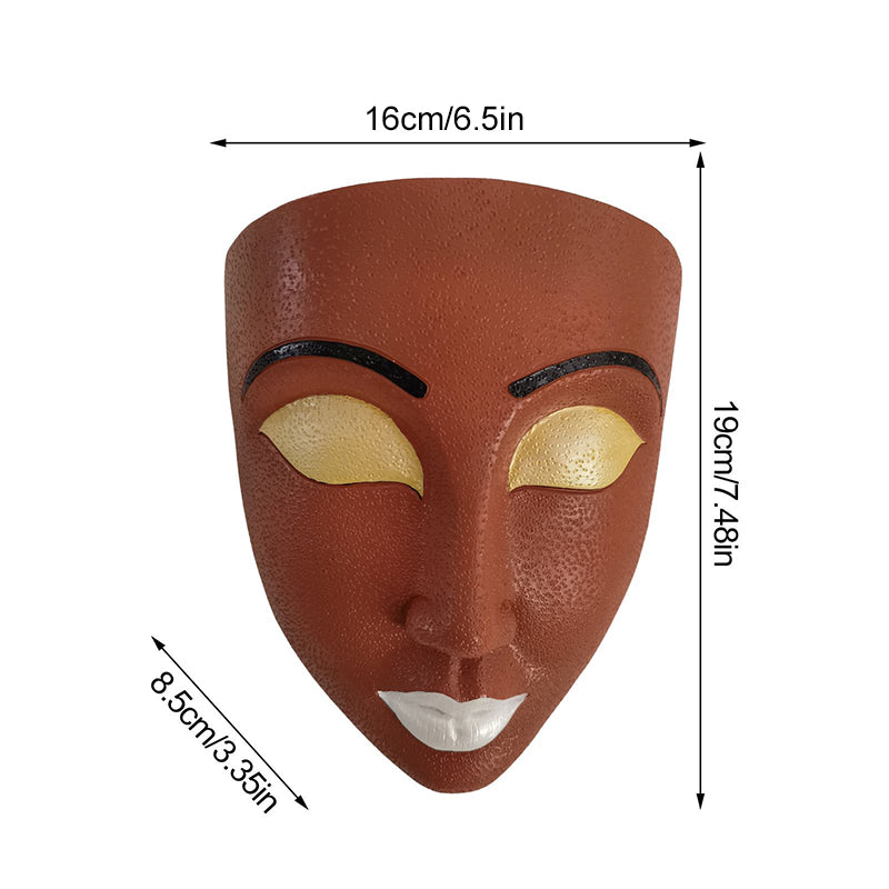 Resin Goddess Human Face Flower Pot
