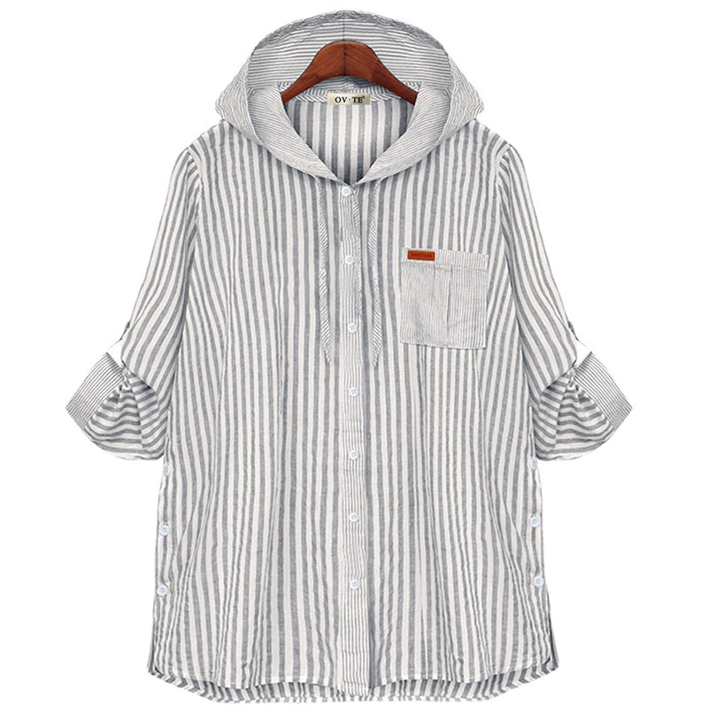 Hooded Fashion Long Sleeve Shirt