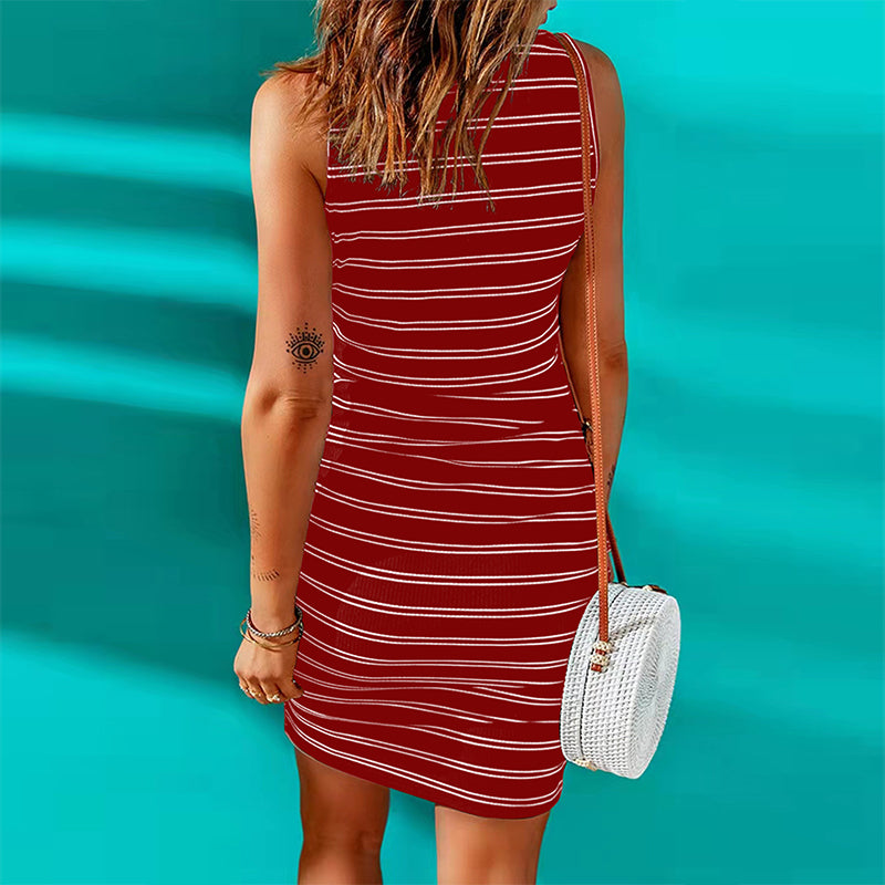 Stripe Sleeveless Dress