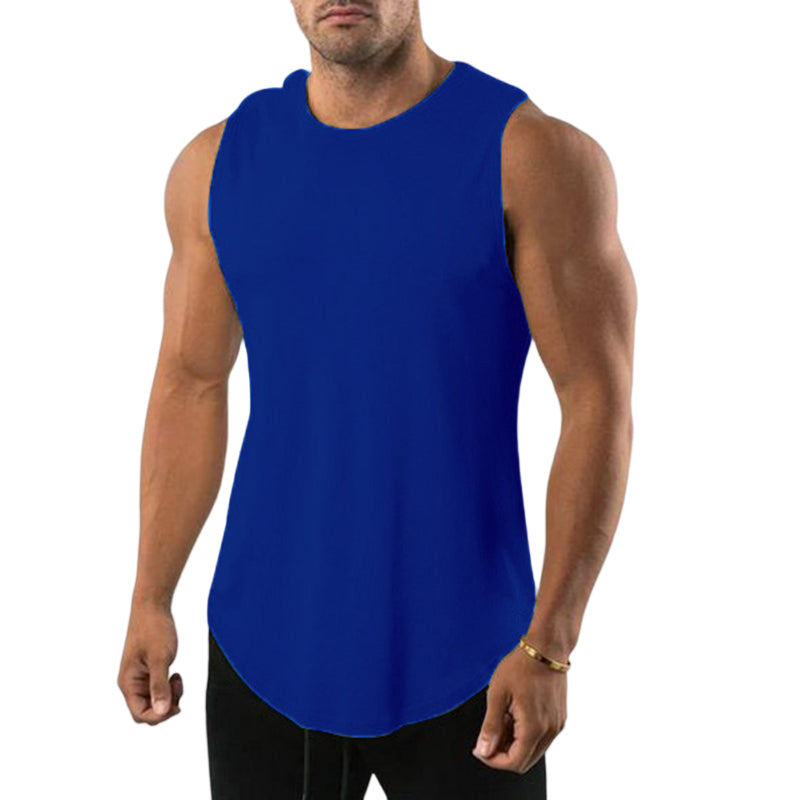 Men's Muscle Plain Crew Neck Sleeveless Vest