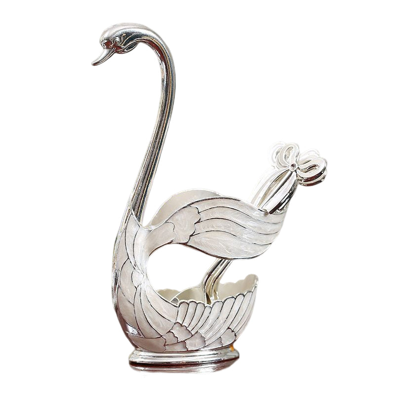 Home Decoration Swan Dessert Spoon/Fork Tableware Set