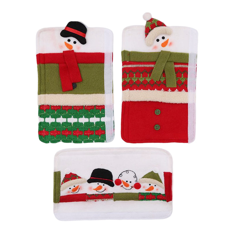 Snowman Kitchen Handle Door Covers(3 pcs)