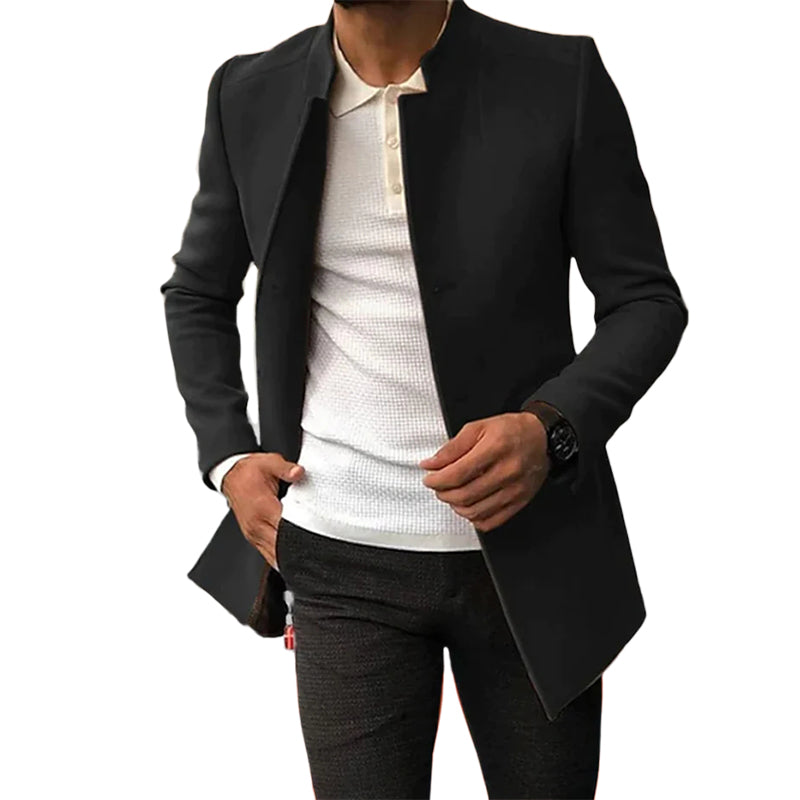 Trendy Solid Tweed Blazer
