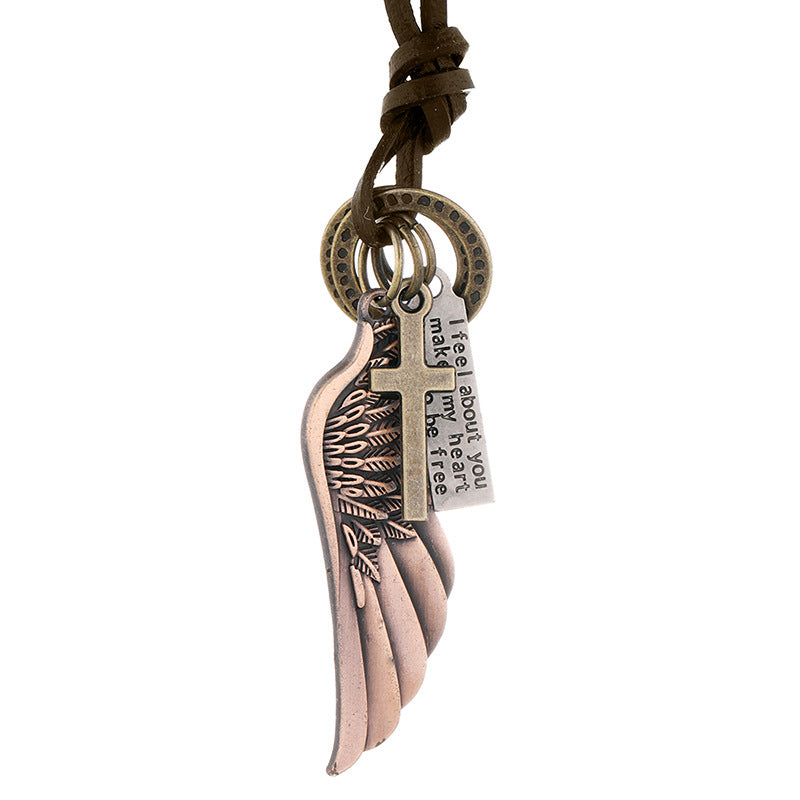 Personality Angel Wings Pendant Necklace