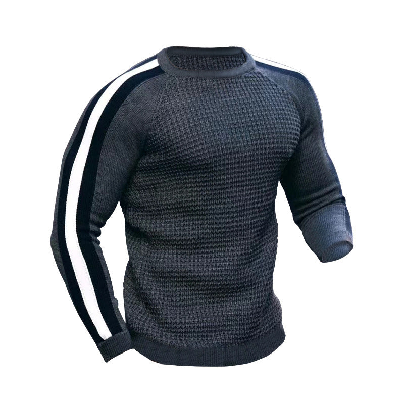 Waffle Contrast Knit Sweater