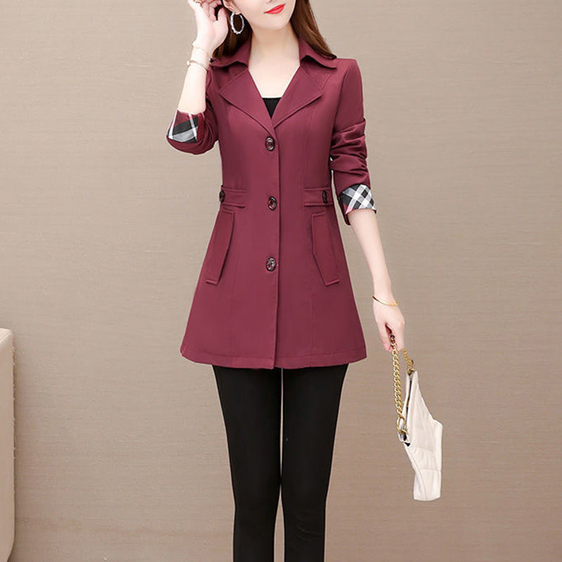 Classic Contrast Colors Wind Coat Jacket