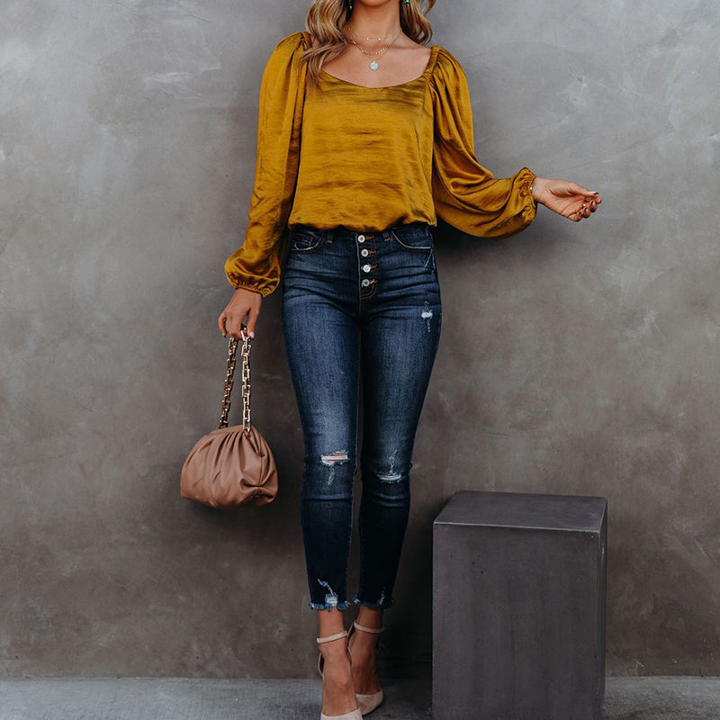 Solid Color Loose Top