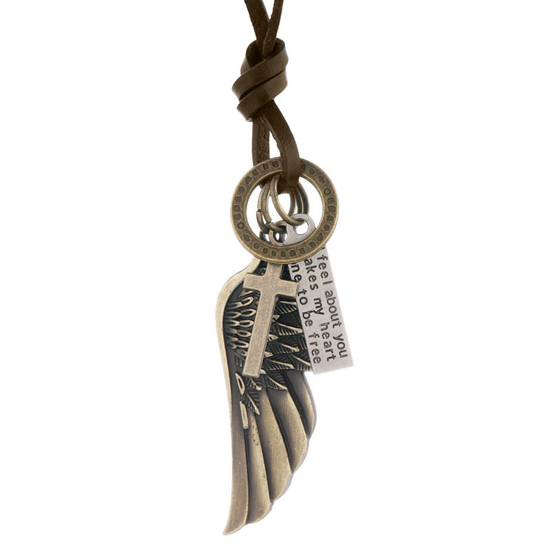 Personality Angel Wings Pendant Necklace