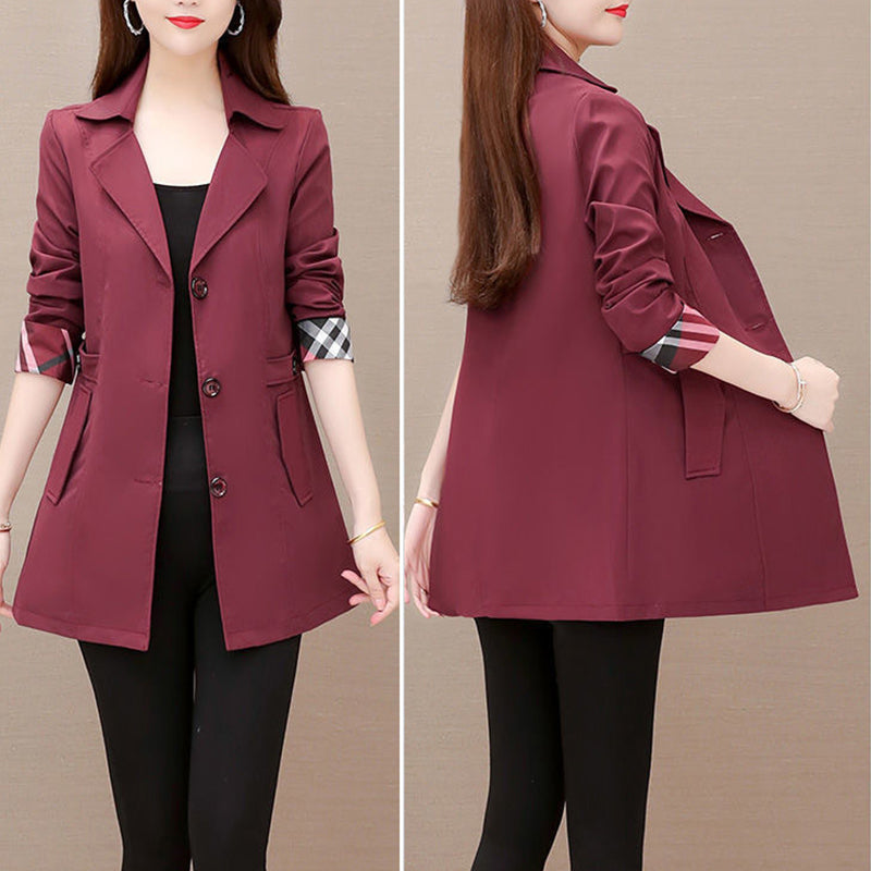 Classic Contrast Colors Wind Coat Jacket