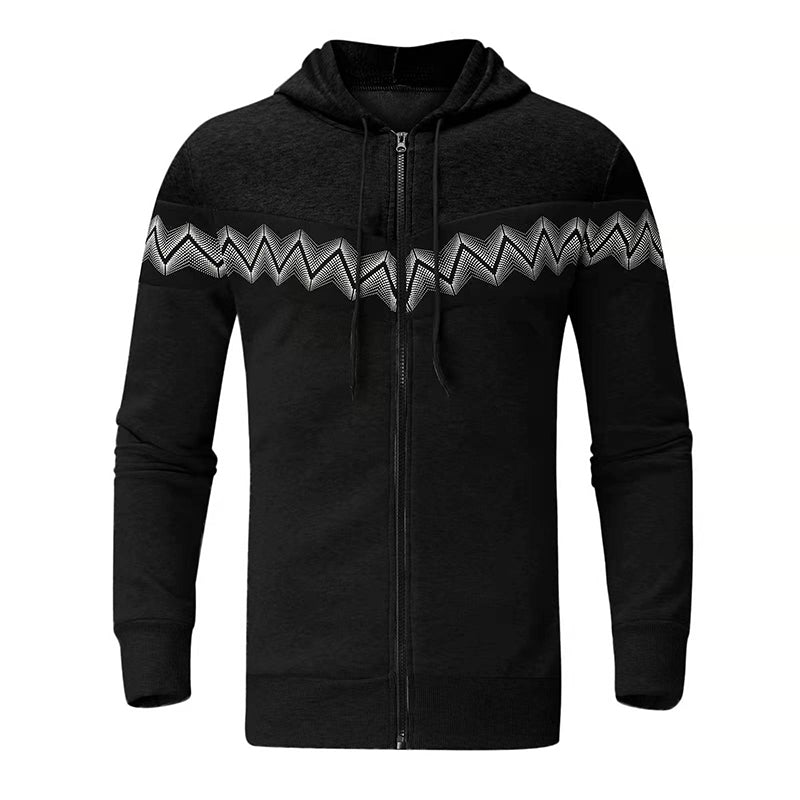 Men's Casual Hooded Zip Sweatshirt