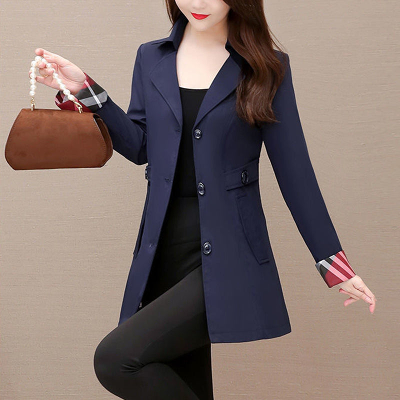 Classic Contrast Colors Wind Coat Jacket
