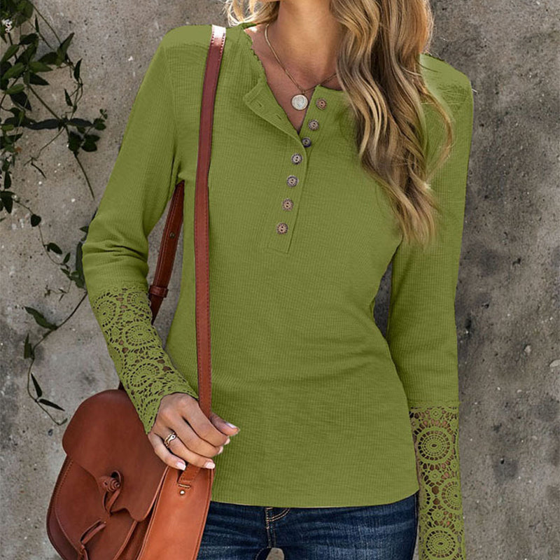 Solid Color Casual Long Sleeve T-Shirt