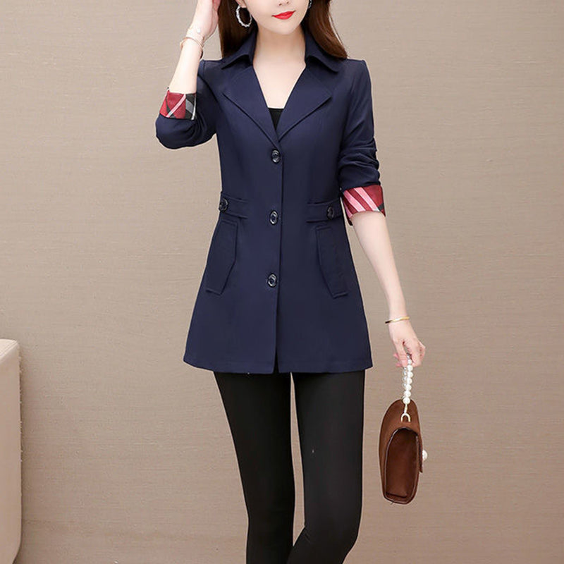 Classic Contrast Colors Wind Coat Jacket