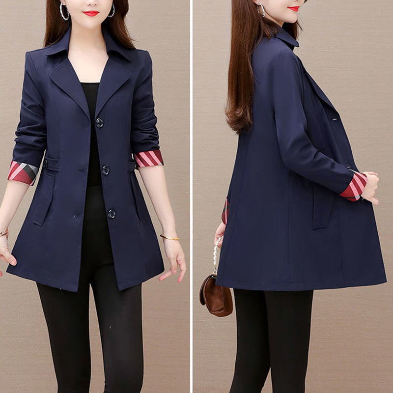 Classic Contrast Colors Wind Coat Jacket