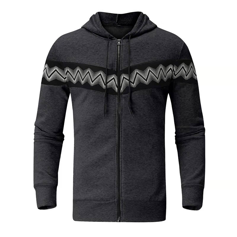 Men's Casual Hooded Zip Sweatshirt