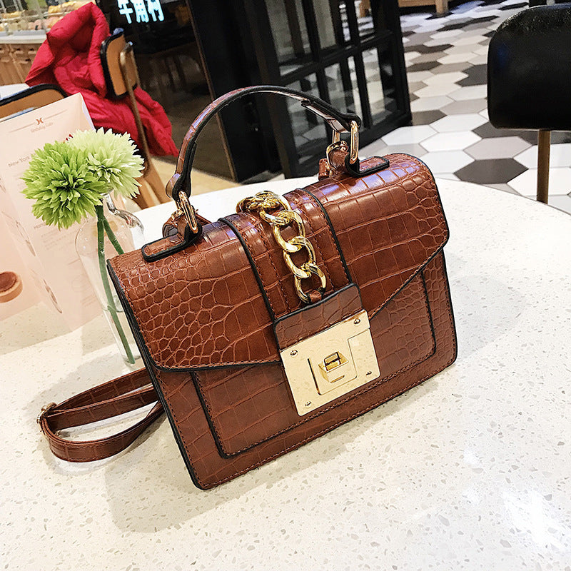 Stone Pattern Small Square Bag