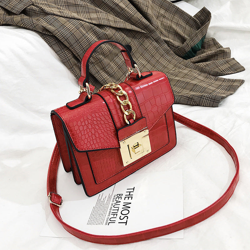 Stone Pattern Small Square Bag
