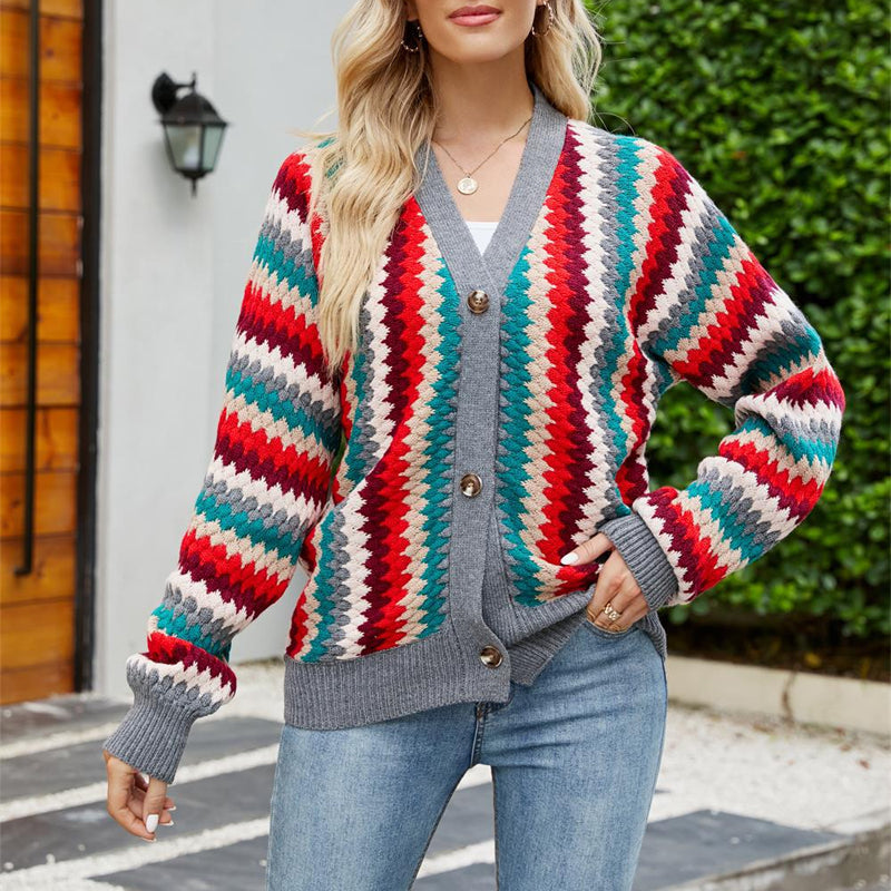 Single Breasted Knit Sweater