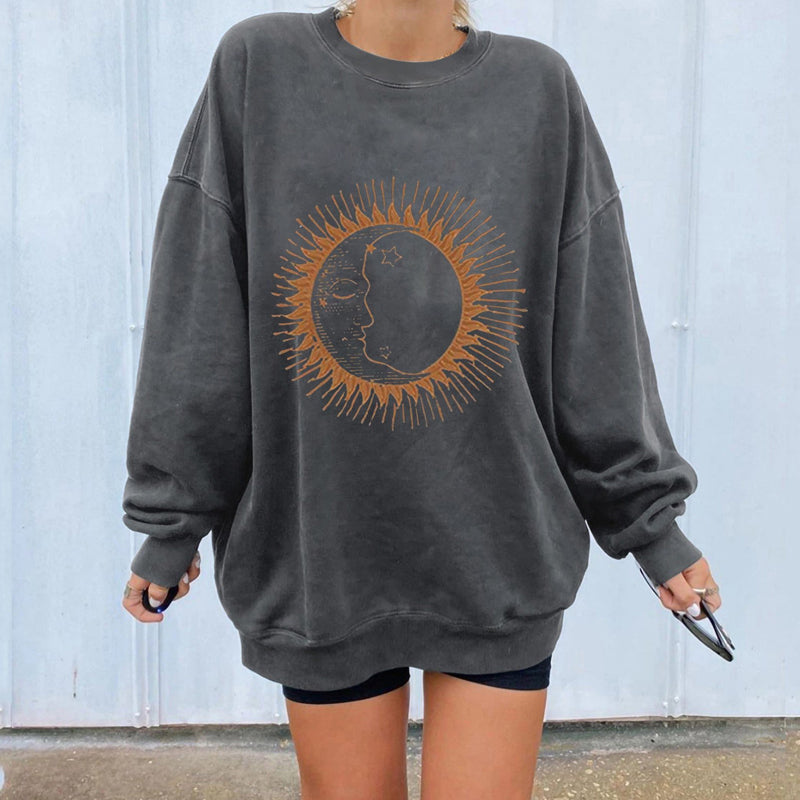 Round Neck Pullover Sweatshirt