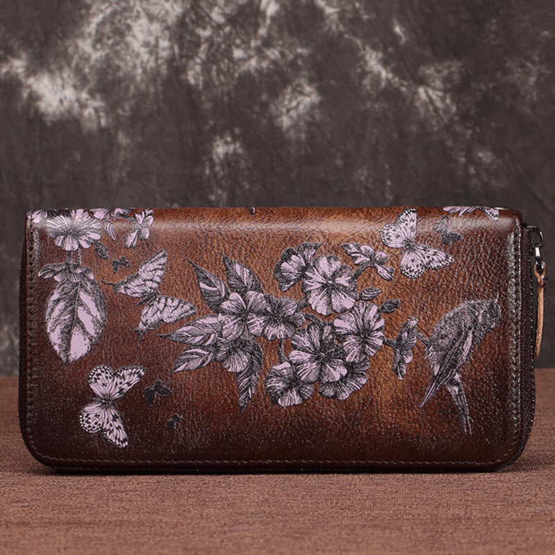 Large Capacity Floral Printed Vintage Wallet