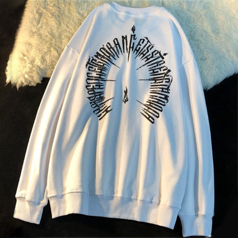Printed Vintage Crewneck Sweatshirt