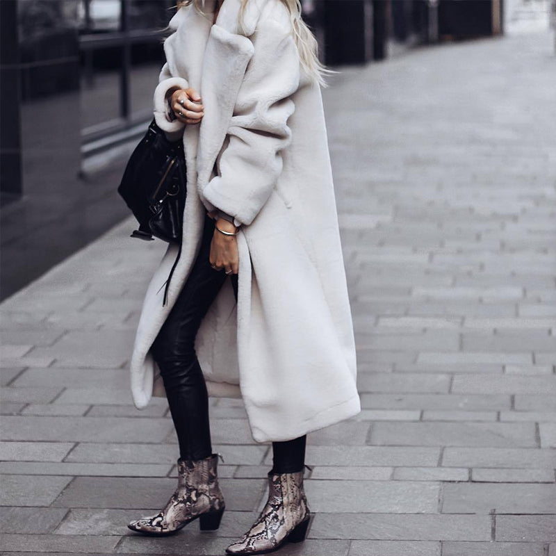 Lapel-Breasted Long Coat