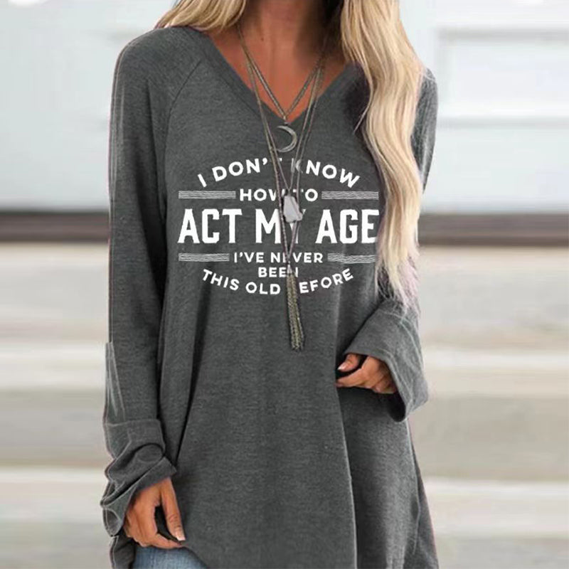 Funny Printed Long Sleeve T-Shirt