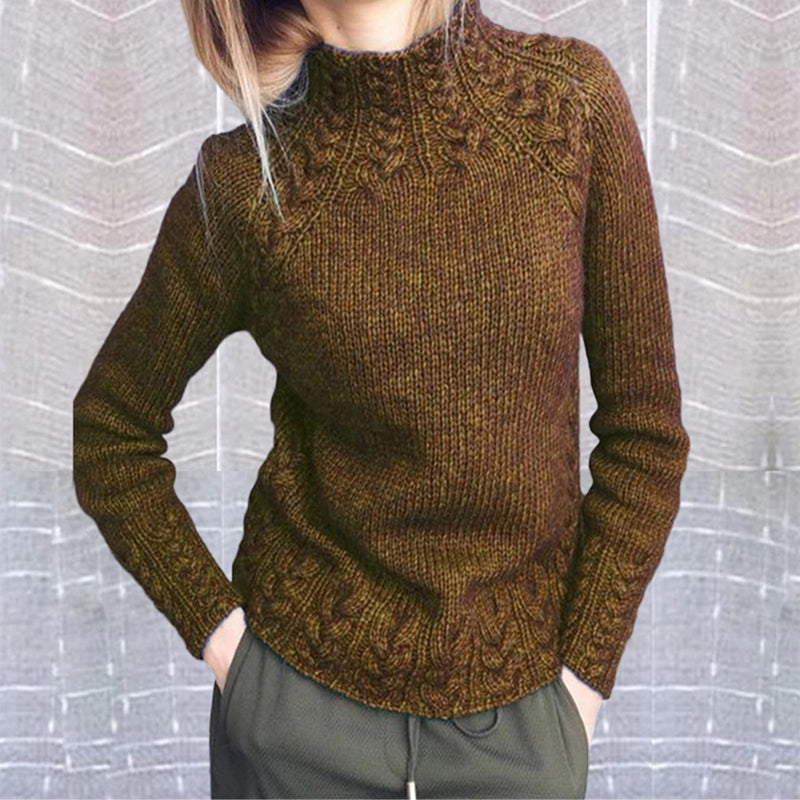 Solid Color Textured Sweater