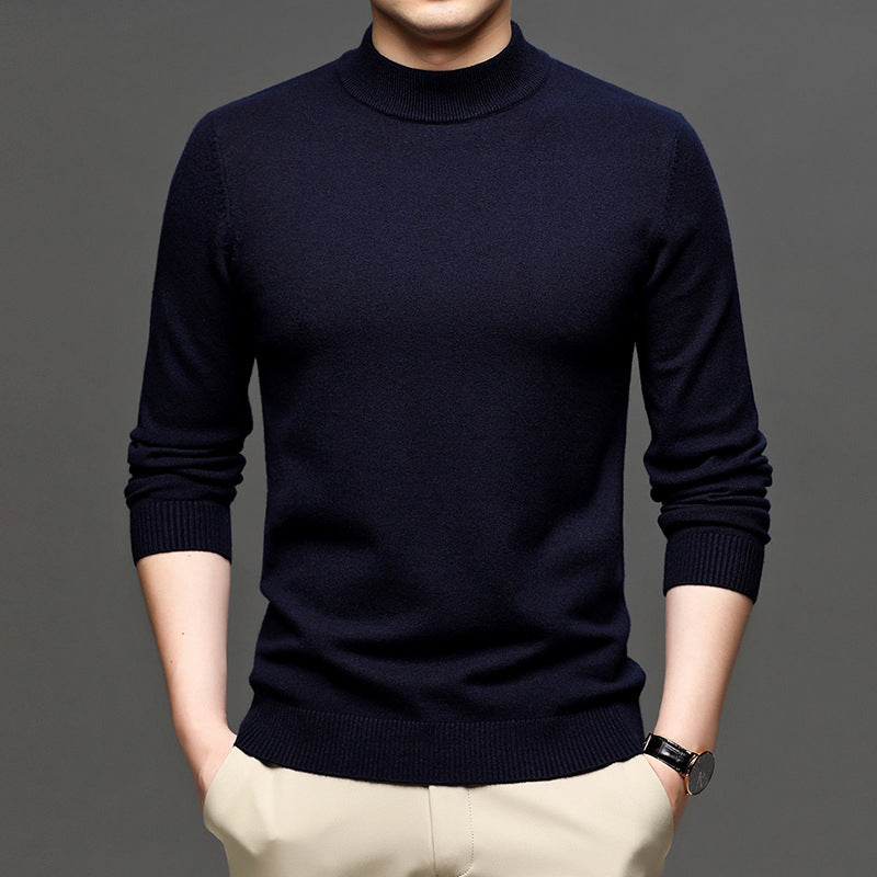 Half Turtleneck Cashmere Knit Sweater