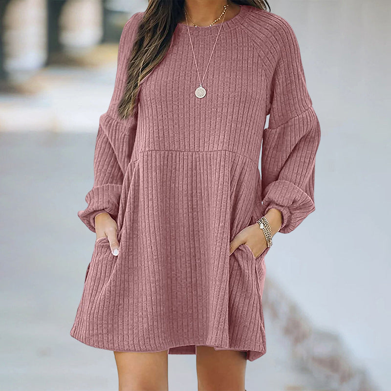 Knitted Wool Stripe Dress