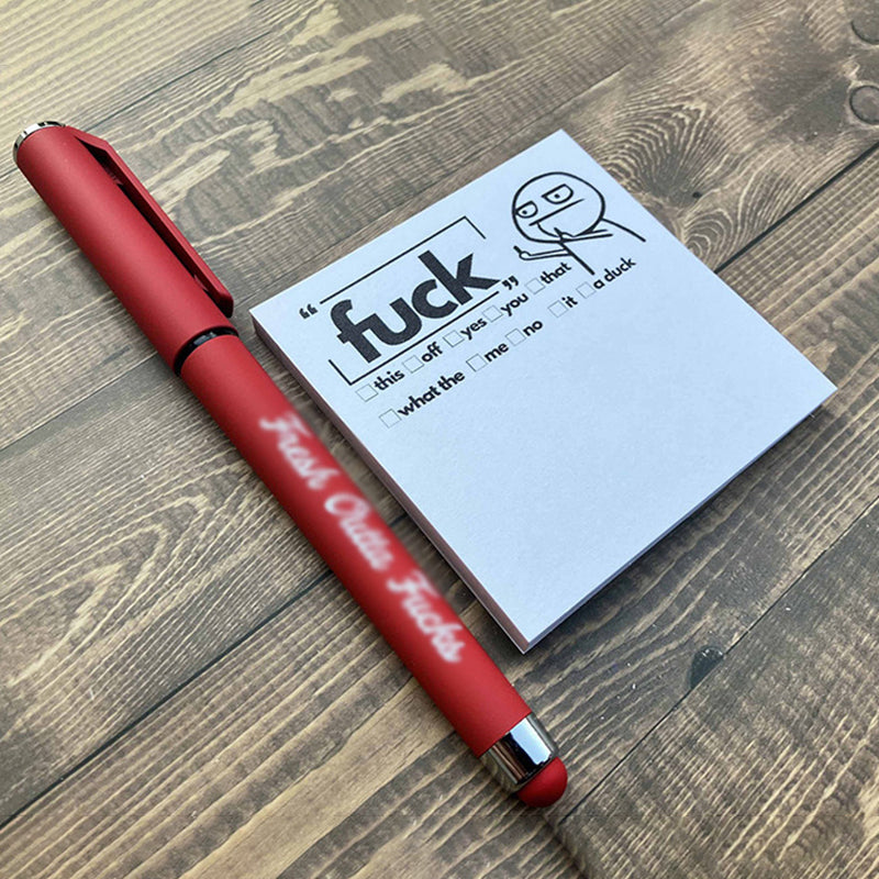 Creative Funny Sticky Notes and Pens
