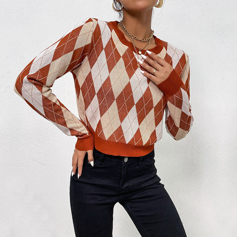 Argyle Knitted Sweater
