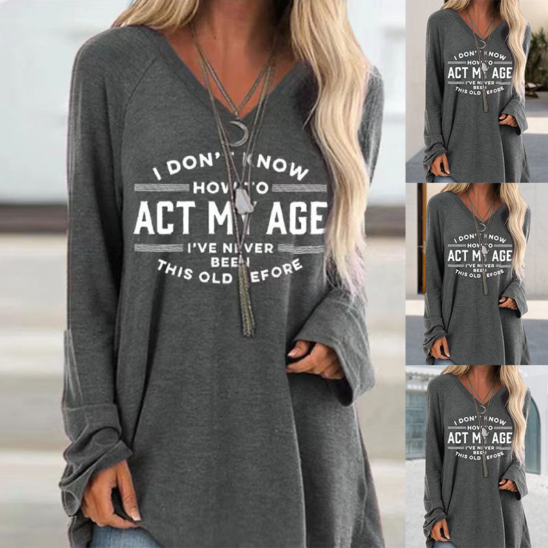 Funny Printed Long Sleeve T-Shirt