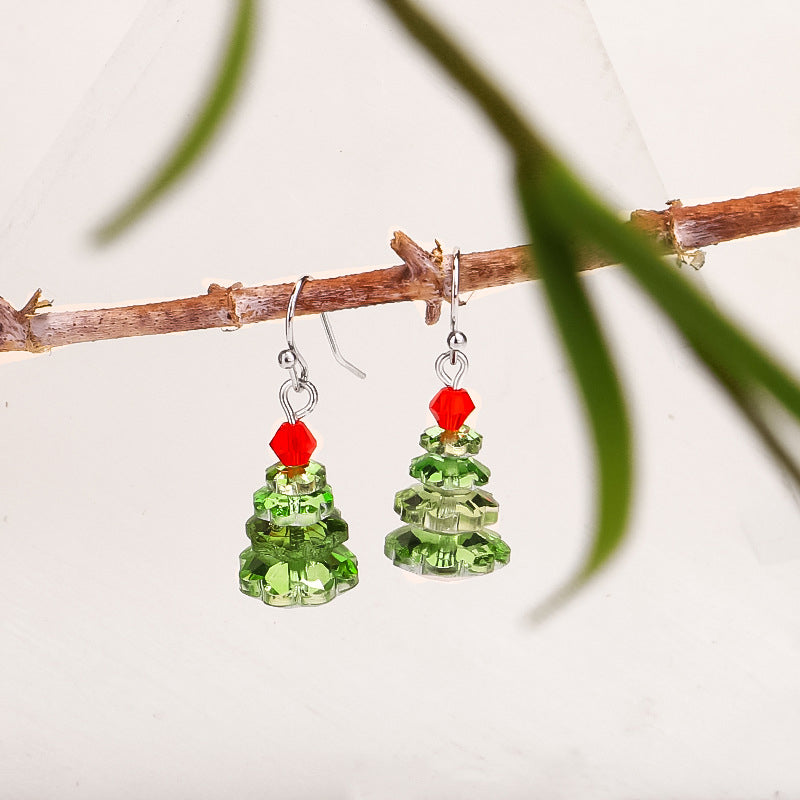 Christmas tree earrings