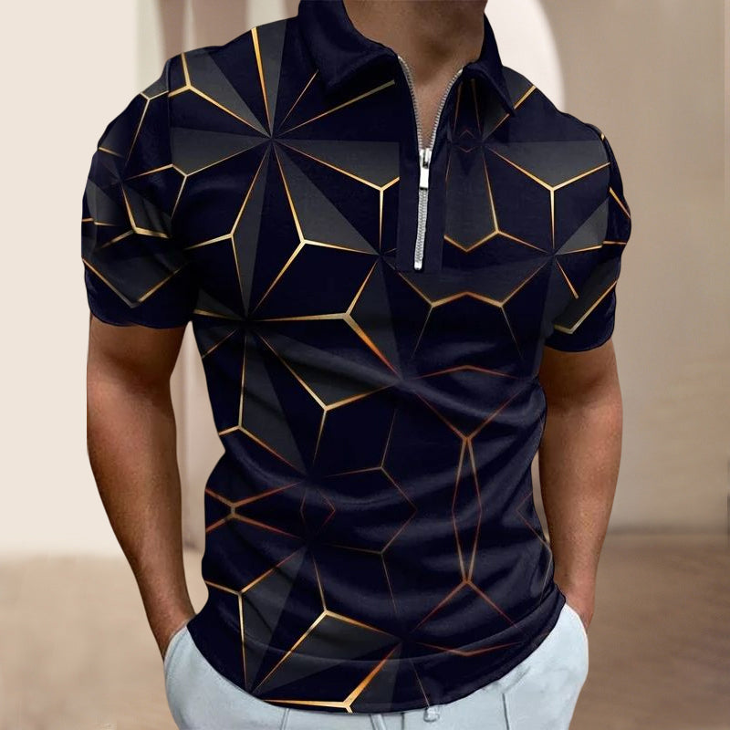 Fashion Casual Printed Polo Shirt
