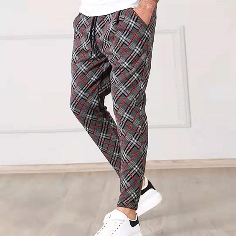 Plaid Pencil Casual Pants