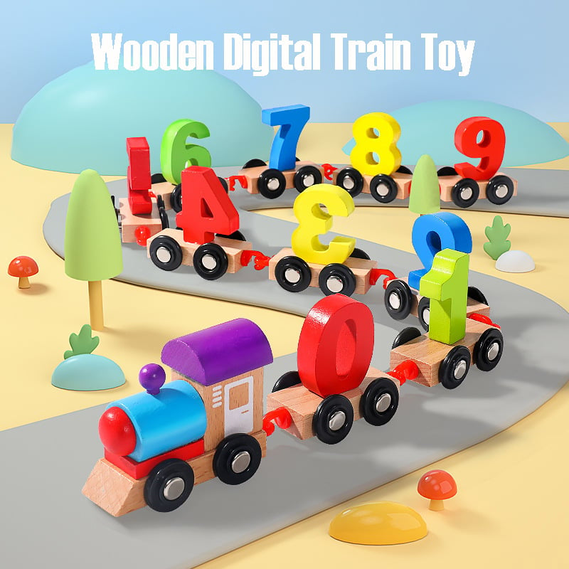 Wooden Digital Train Toy