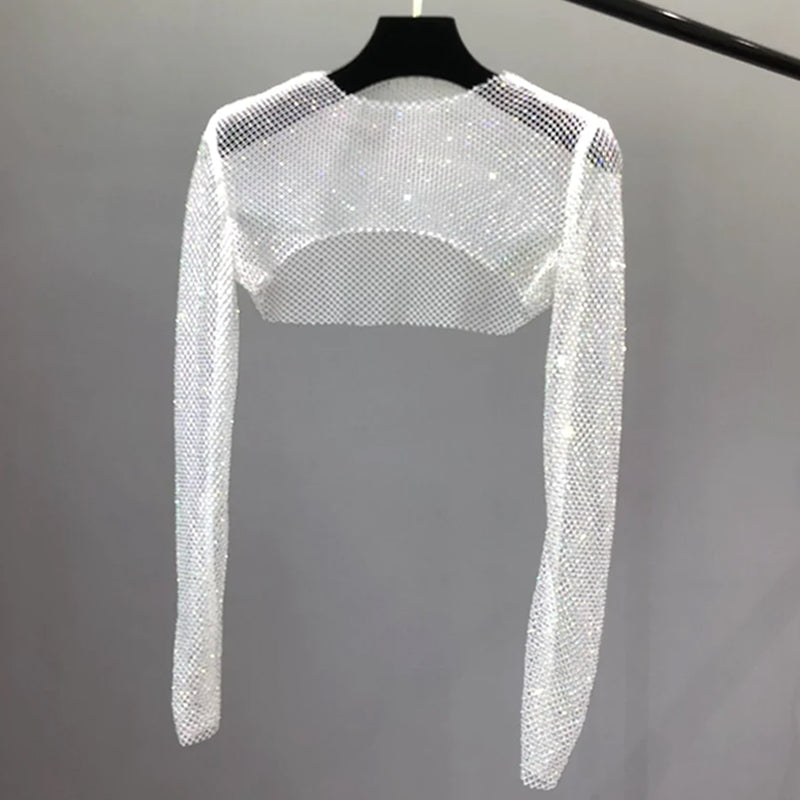 Mesh Diamond Sun Protection Cape Top