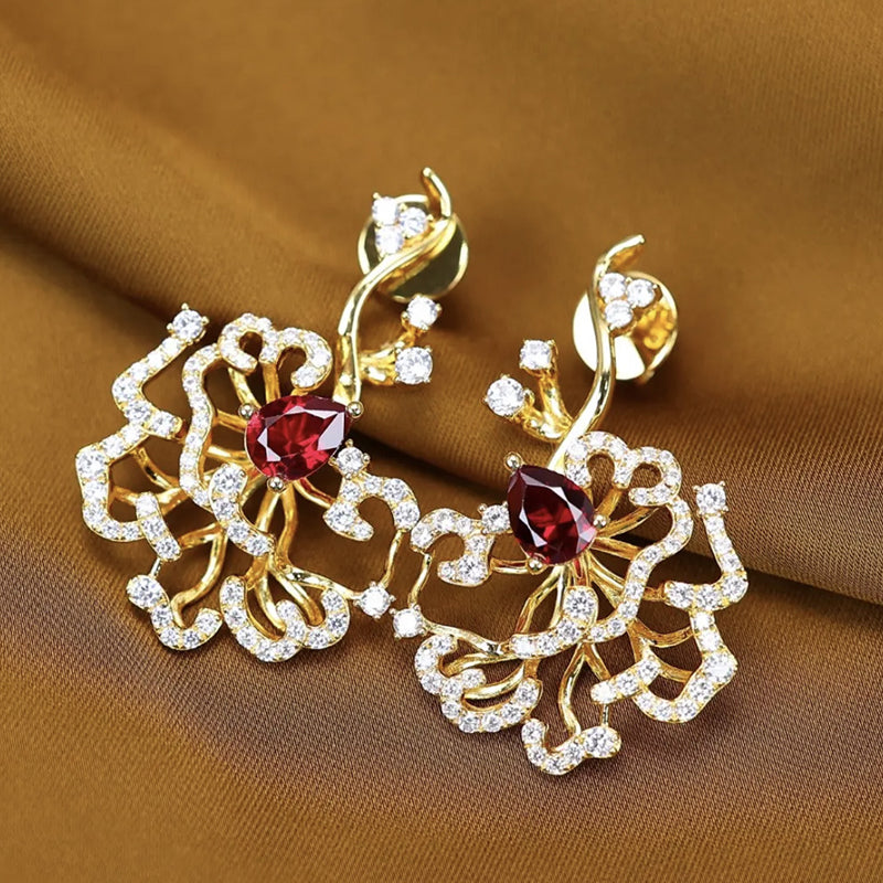 Leaf Pear Earrings