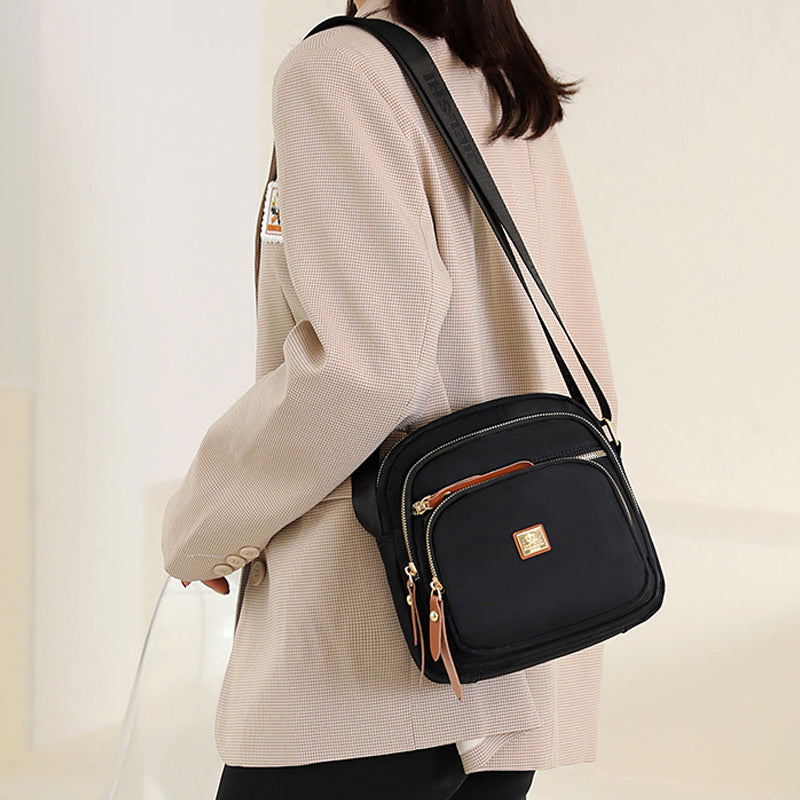 Multi Pocket Nylon Shoulder Bag
